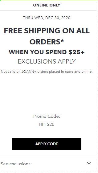 JOANN Weekly Ad Flyer December 27 to December 30