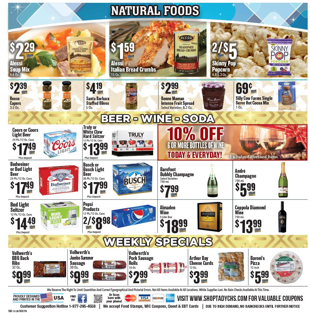 Tadych's New Year Weekly Ad Flyer December 28, 2020 to January 3, 2021
