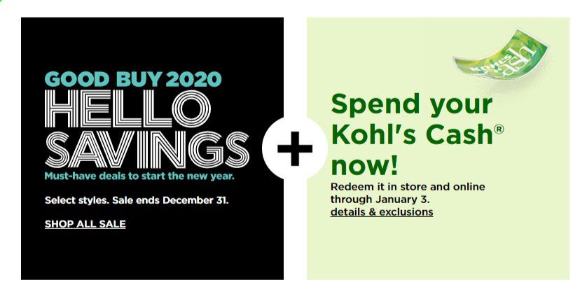 Kohl's Weekly Ad Flyer December 28 to December 31