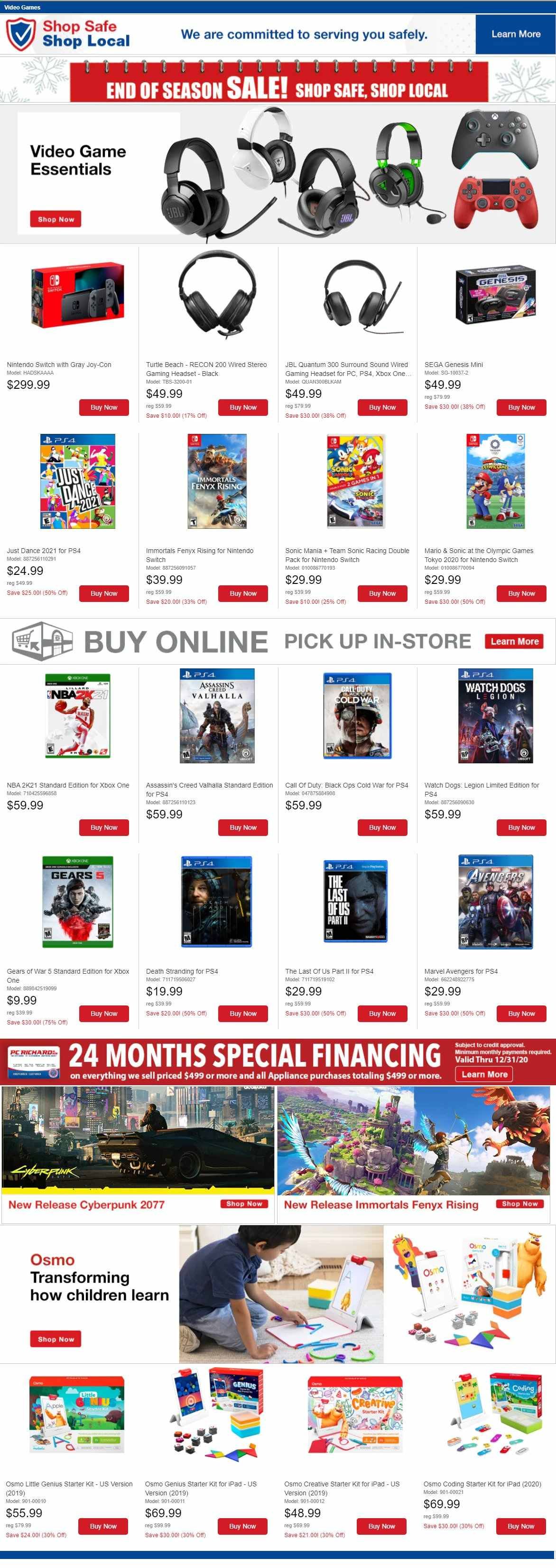 P.C. Richard & Son Weekly Ad Flyer December 29 to January 5