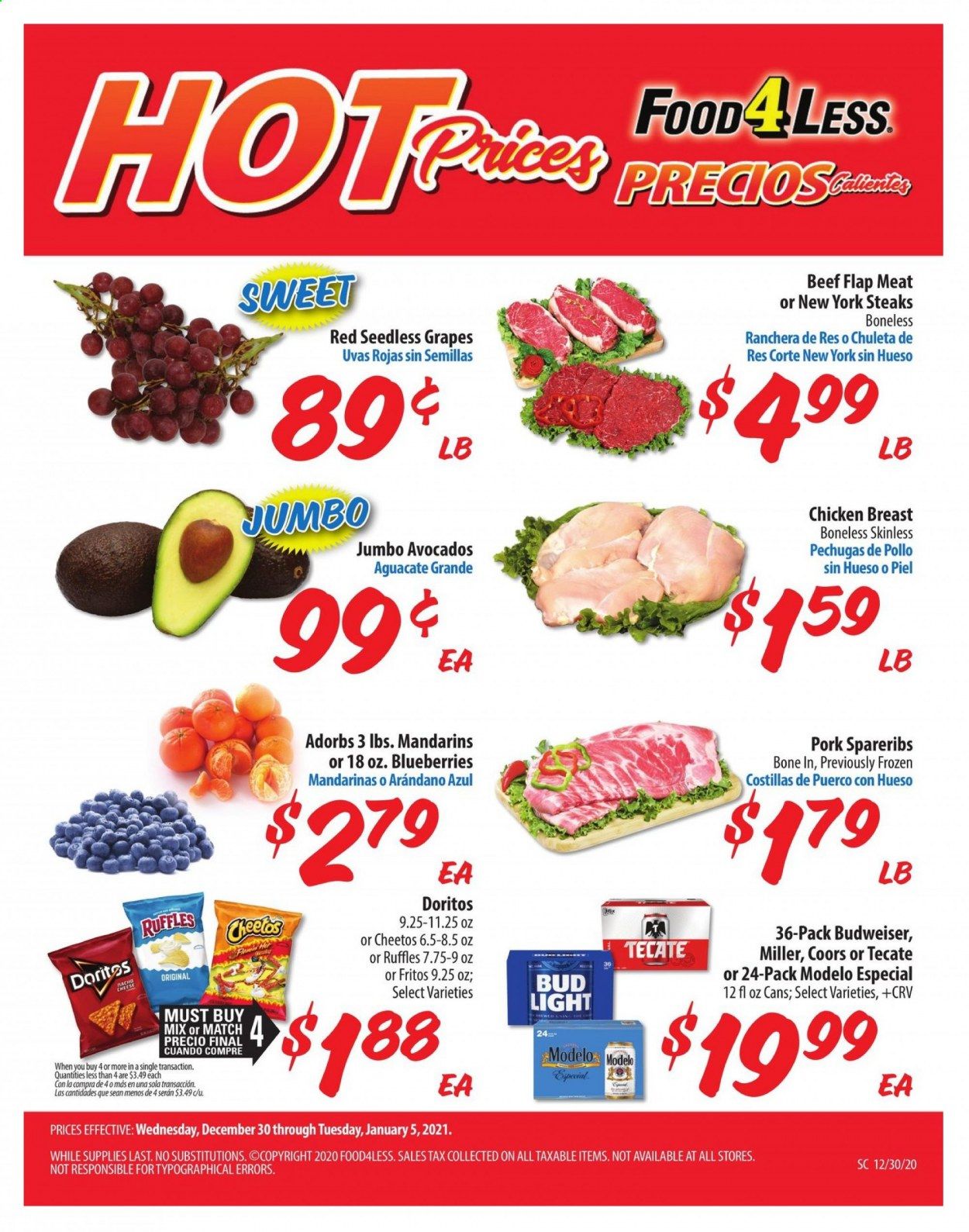 Food 4 Less (CA) Weekly Ad Flyer December 30 to January 5