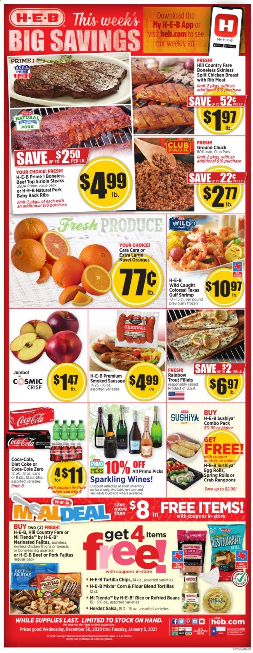 H-E-B (TX) Weekly Ad Flyer December 30 to January 5