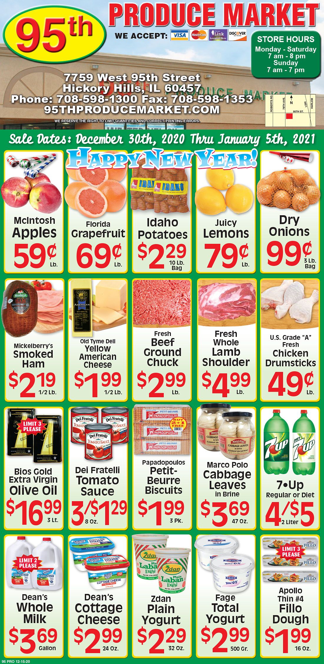 95th Produce Market New Year Weekly Ad Flyer December 30, 2020 to January 5, 2021