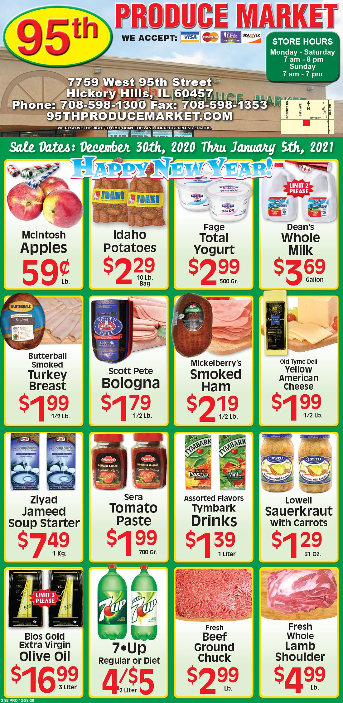 95th Produce Market New Year Weekly Ad Flyer December 30, 2020 to January 5, 2021