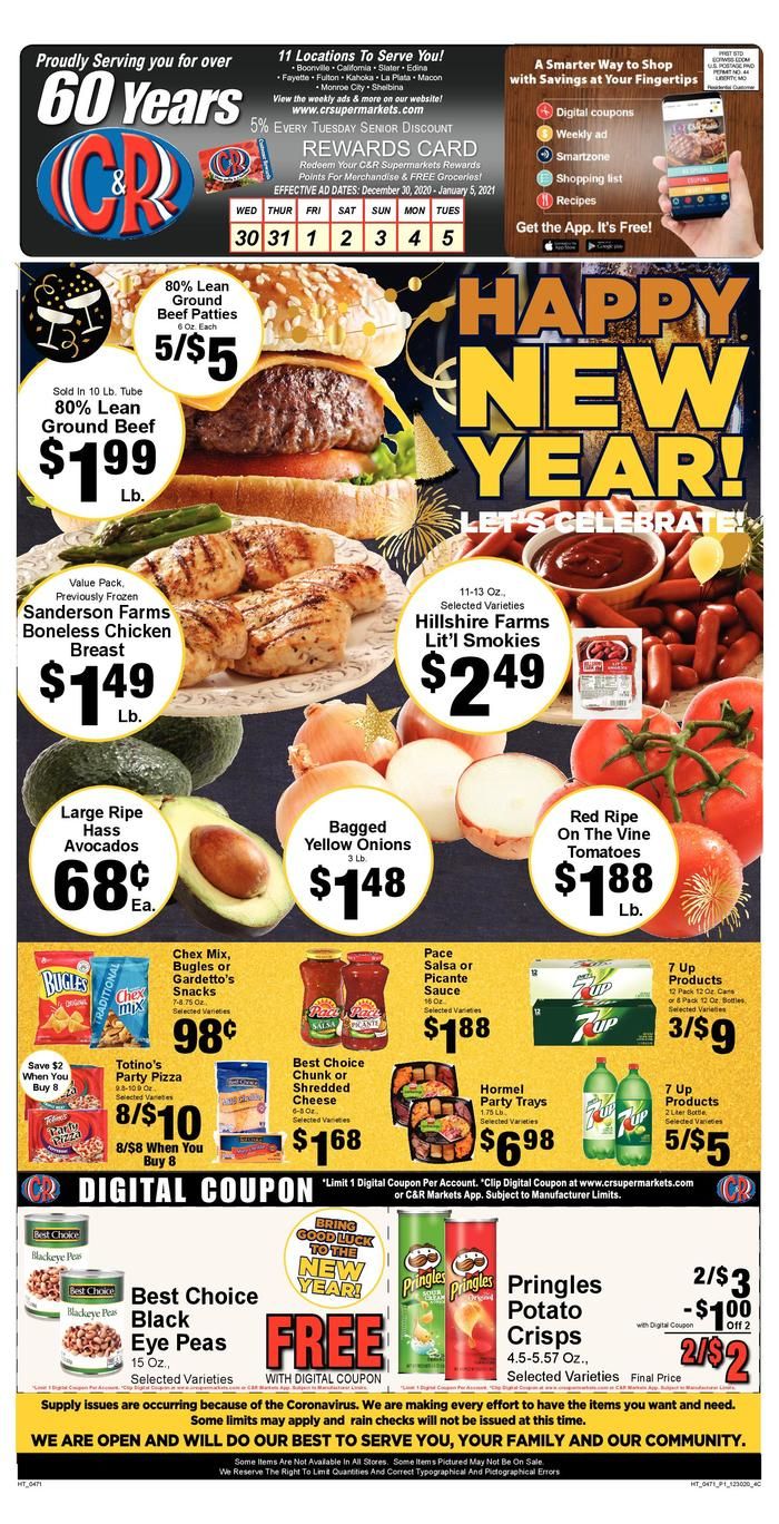 C&R Market New Year Weekly Ad Flyer December 30, 2020 to January 5, 2021