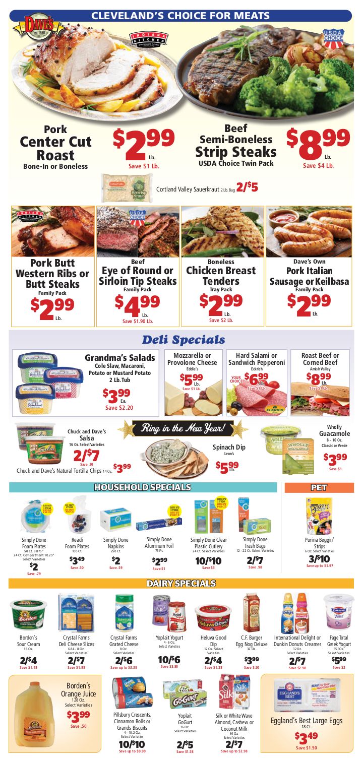 Dave's Markets New Year Weekly Ad Flyer December 30, 2020 to January 5, 2021