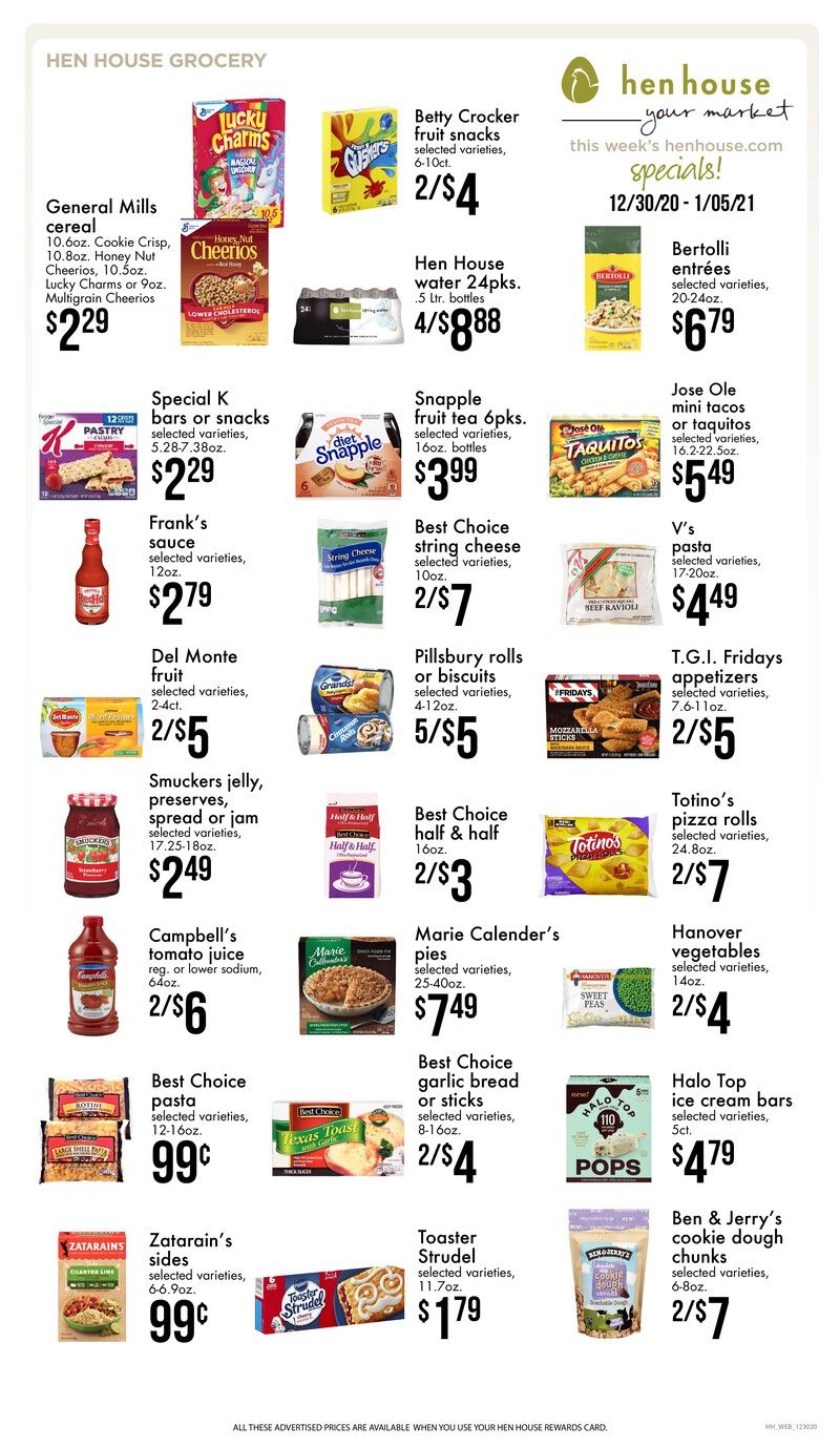 Hen House New Year Weekly Ad Flyer December 30, 2020 to January 5, 2021