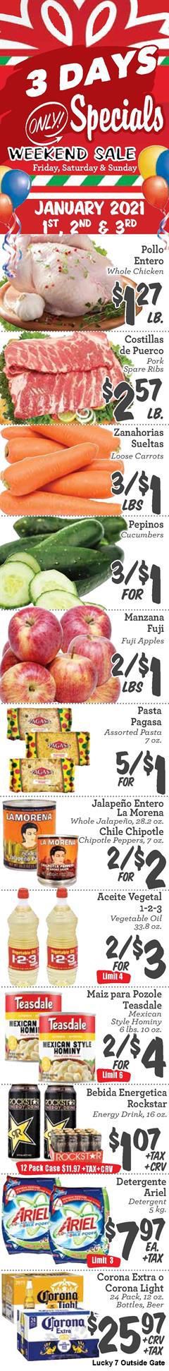 Lucky 7 Supermarket New Year Weekly Ad Flyer December 23, 2020 to January 5, 2021