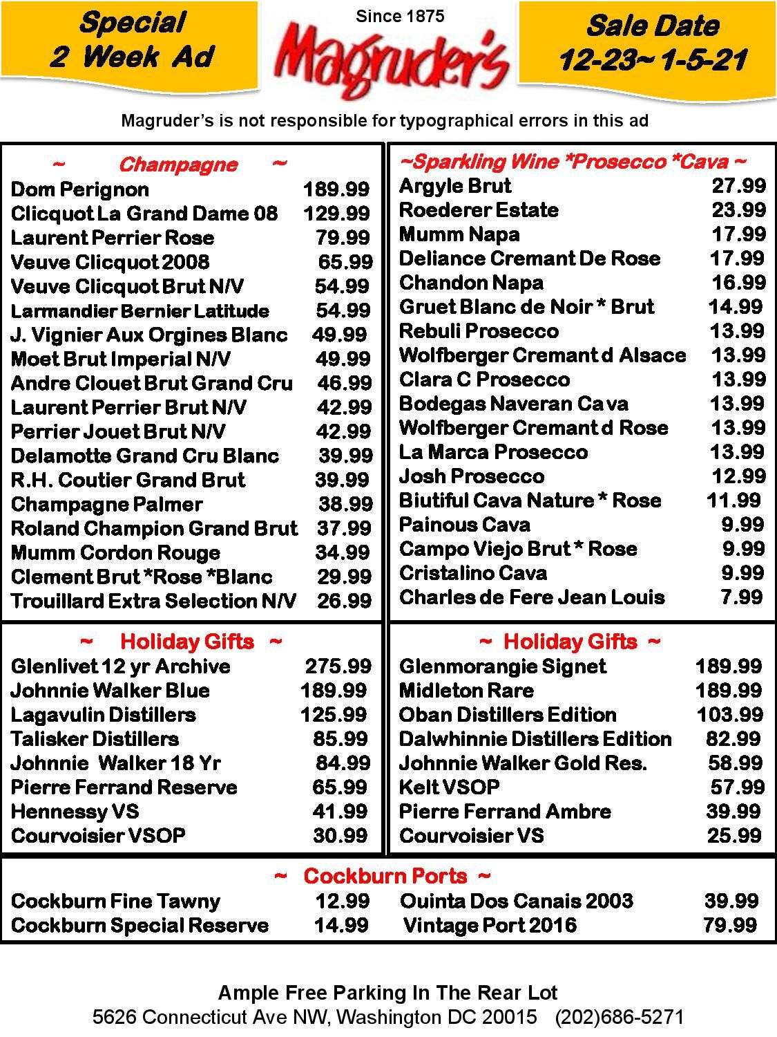 Magruder's New Year Weekly Ad Flyer December 23, 2020 to January 5, 2021