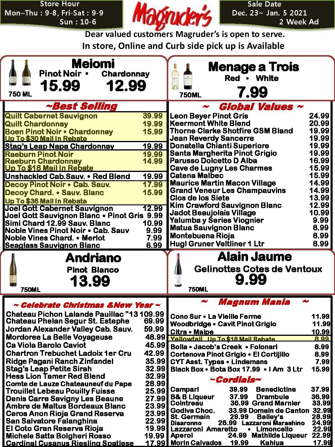 Magruder's New Year Weekly Ad Flyer December 23, 2020 to January 5, 2021