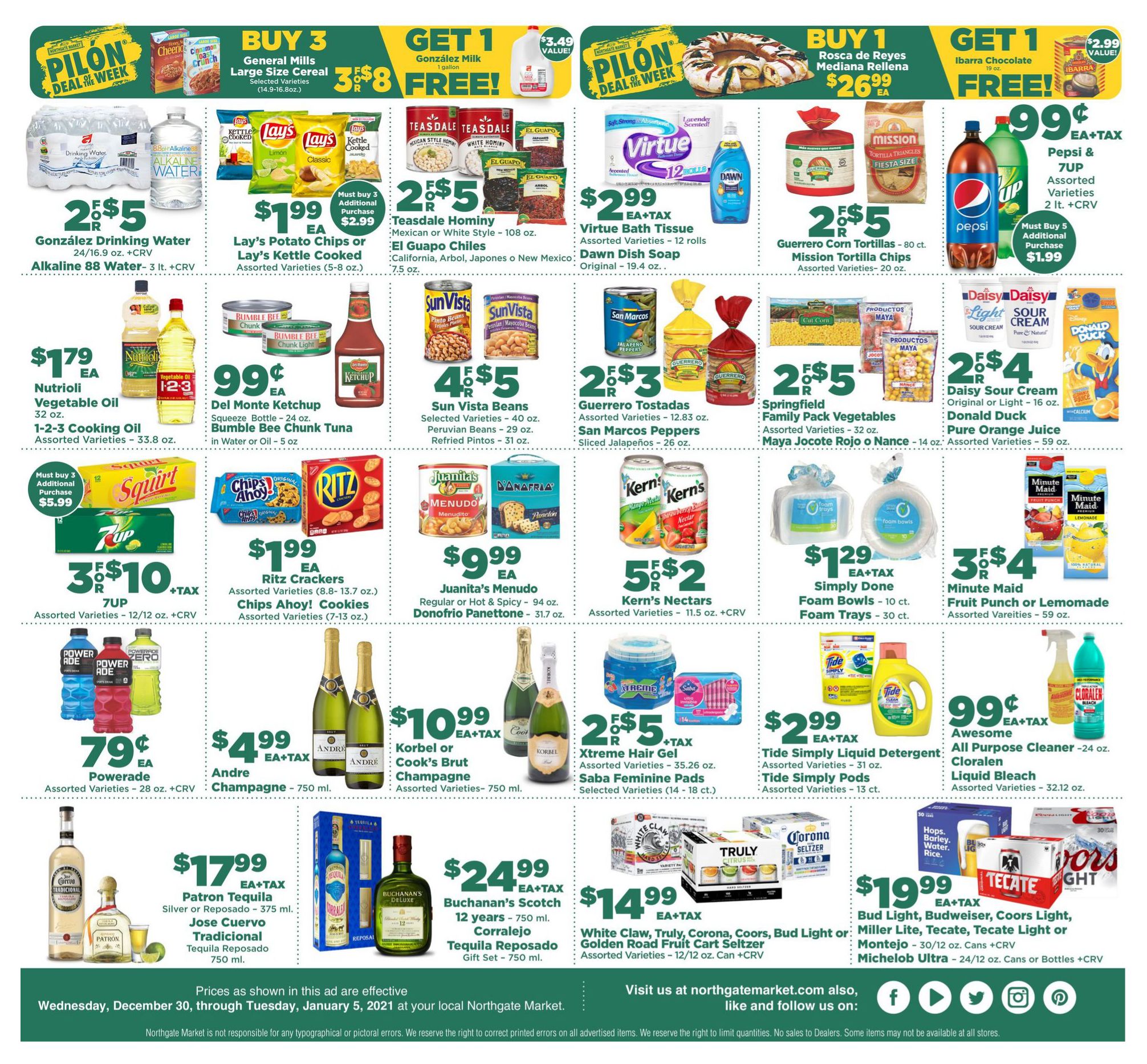 Northgate Market New Year Weekly Ad Flyer December 30, 2020 to January 5, 2021