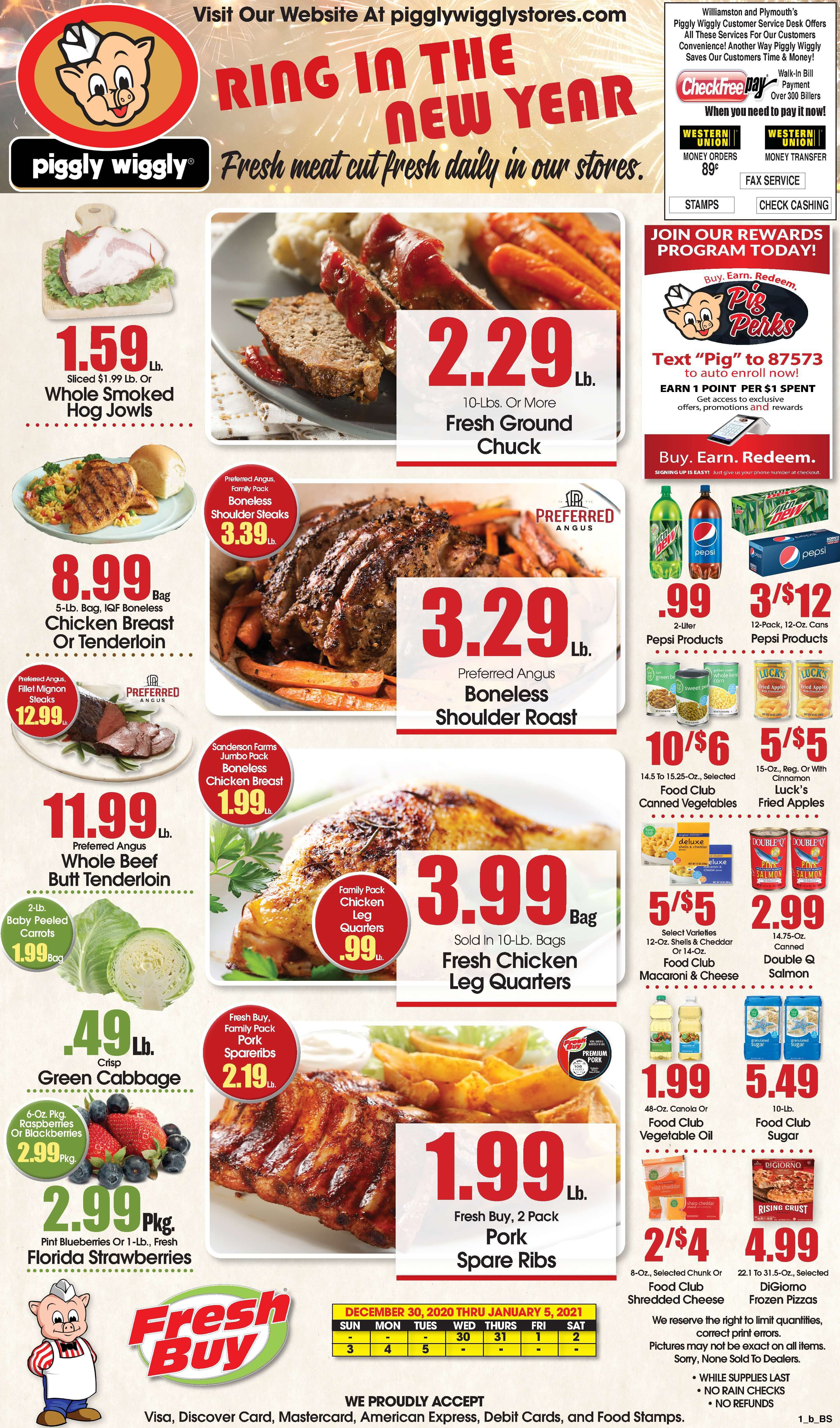 Piggly Wiggly (NC) New Year Weekly Ad Flyer December 30, 2020 to January 5, 2021
