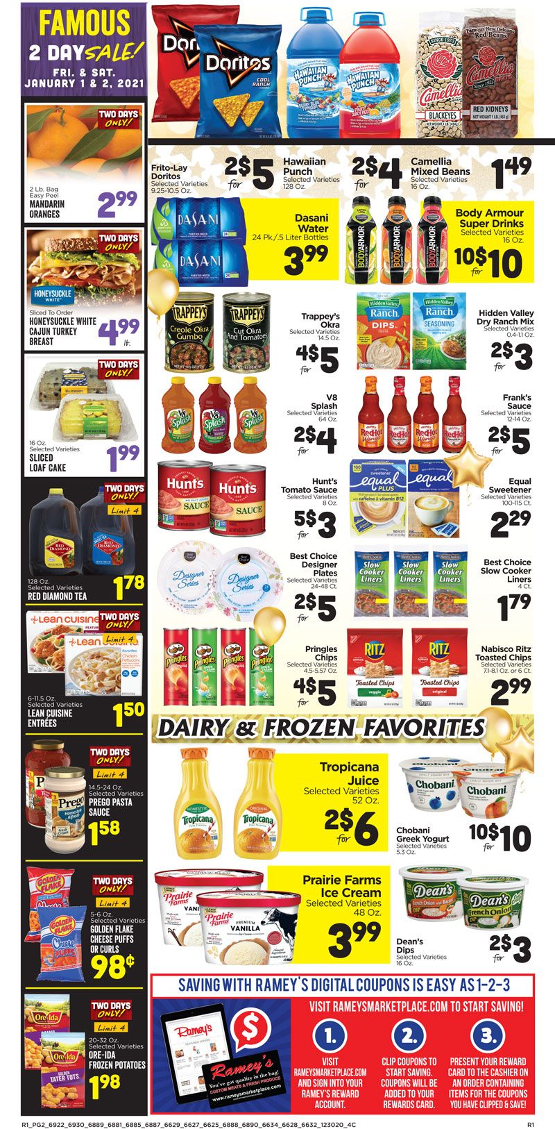 Ramey's New Year Weekly Ad Flyer December 30, 2020 to January 5, 2021