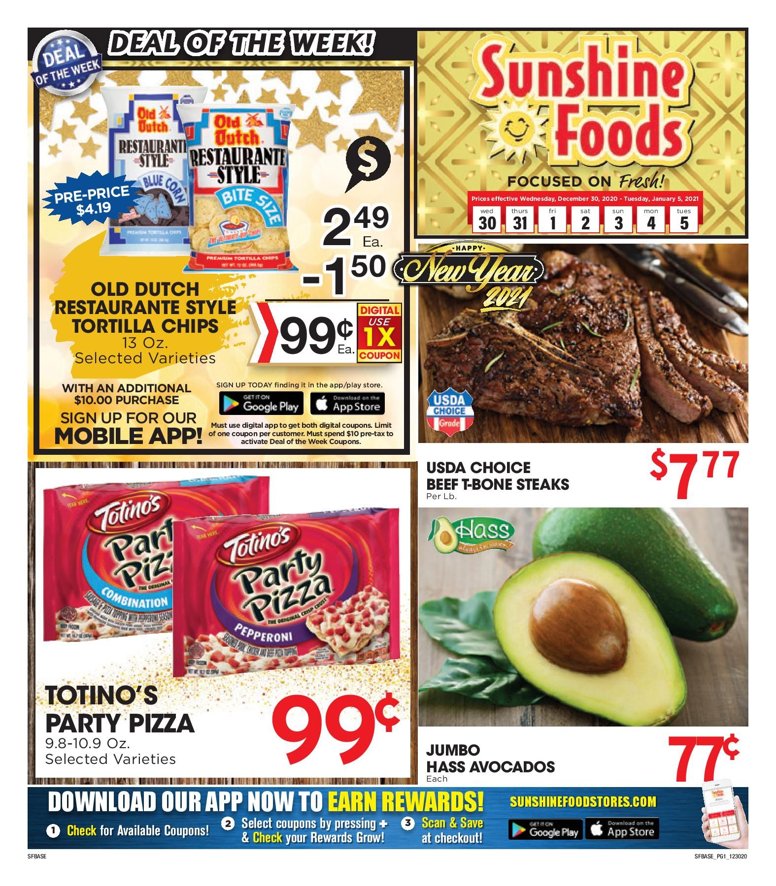 Sunshine Foods New Year Weekly Ad Flyer December 30, 2020 to January 5, 2021