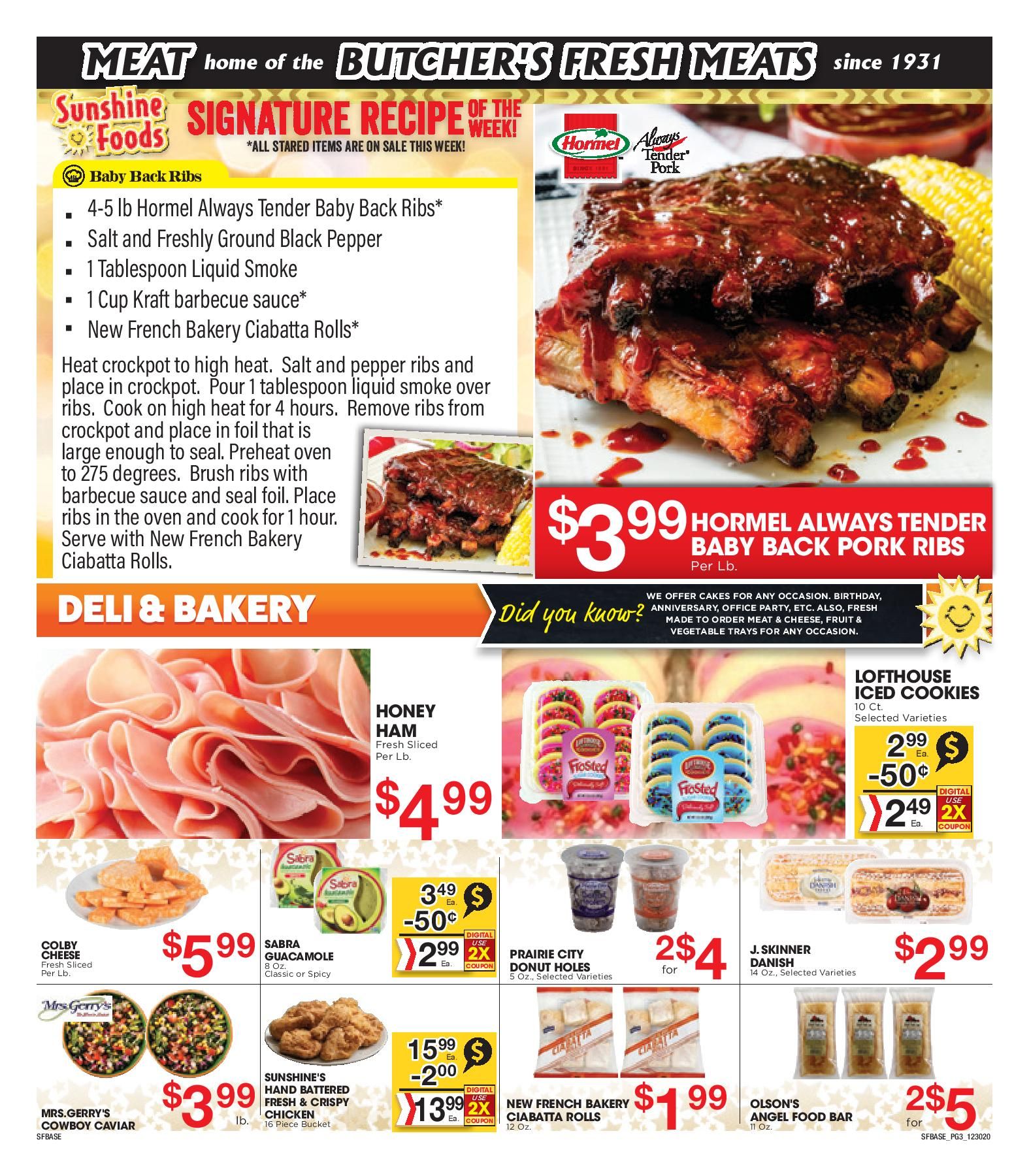 Sunshine Foods New Year Weekly Ad Flyer December 30, 2020 to January 5, 2021