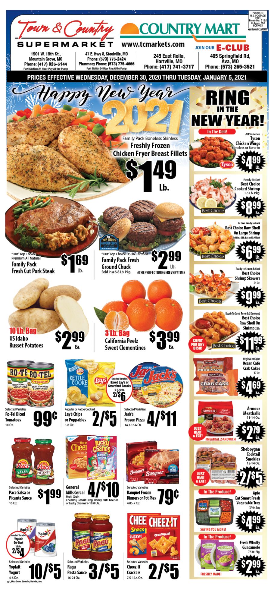 Town & Country Supermarket New Year Weekly Ad Flyer December 30, 2020 to January 5, 2021