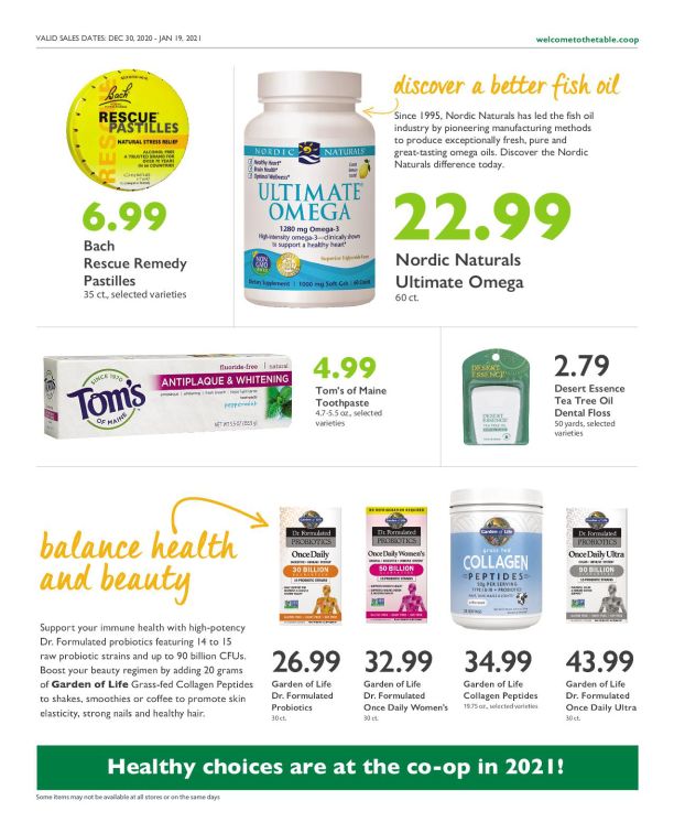 Wheatsville Food Coop New Year Weekly Ad Flyer December 30, 2020 to January 5, 2021