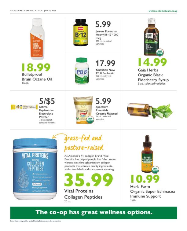 Wheatsville Food Coop New Year Weekly Ad Flyer December 30, 2020 to January 5, 2021
