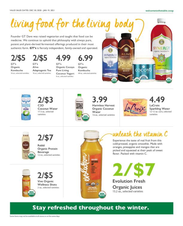 Wheatsville Food Coop New Year Weekly Ad Flyer December 30, 2020 to January 5, 2021