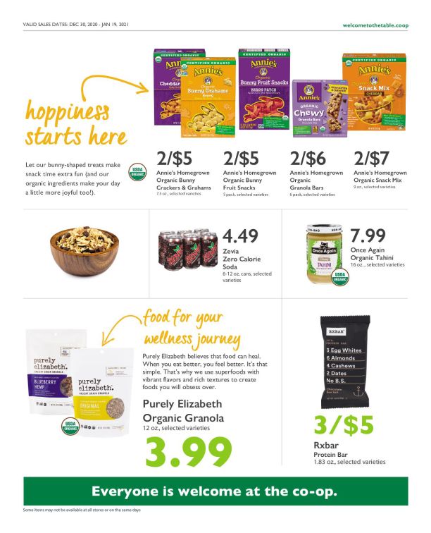 Wheatsville Food Coop New Year Weekly Ad Flyer December 30, 2020 to January 5, 2021