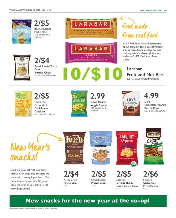Wheatsville Food Coop New Year Weekly Ad Flyer December 30, 2020 to January 5, 2021