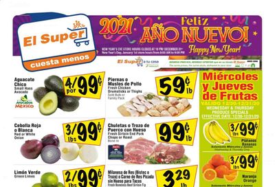 El Super (AZ, CA, NM, NV, TX) Weekly Ad Flyer December 30 to January 5