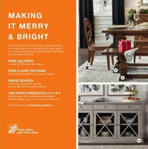 The Home Depot Weekly Ad Flyer October 16 to January 10