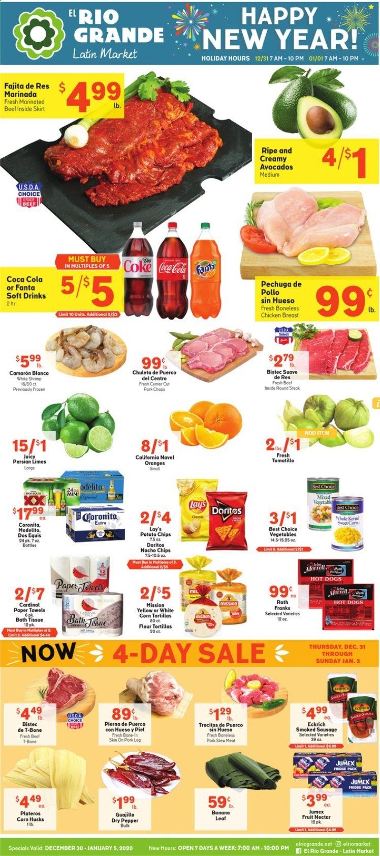 El Rio Grande (10, 21, 25, 30, 34, 53, 90) Weekly Ad Flyer December 30 to January 5