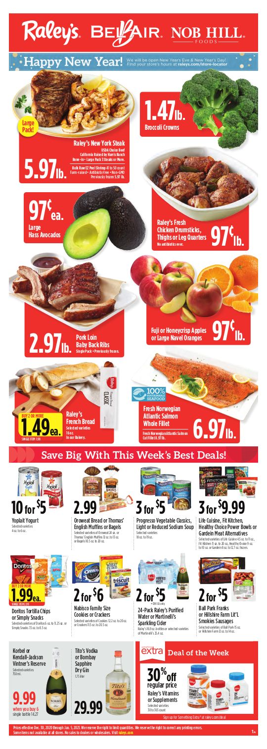 Raley's New Year Weekly Ad Flyer December 30, 2020 to January 12, 2021