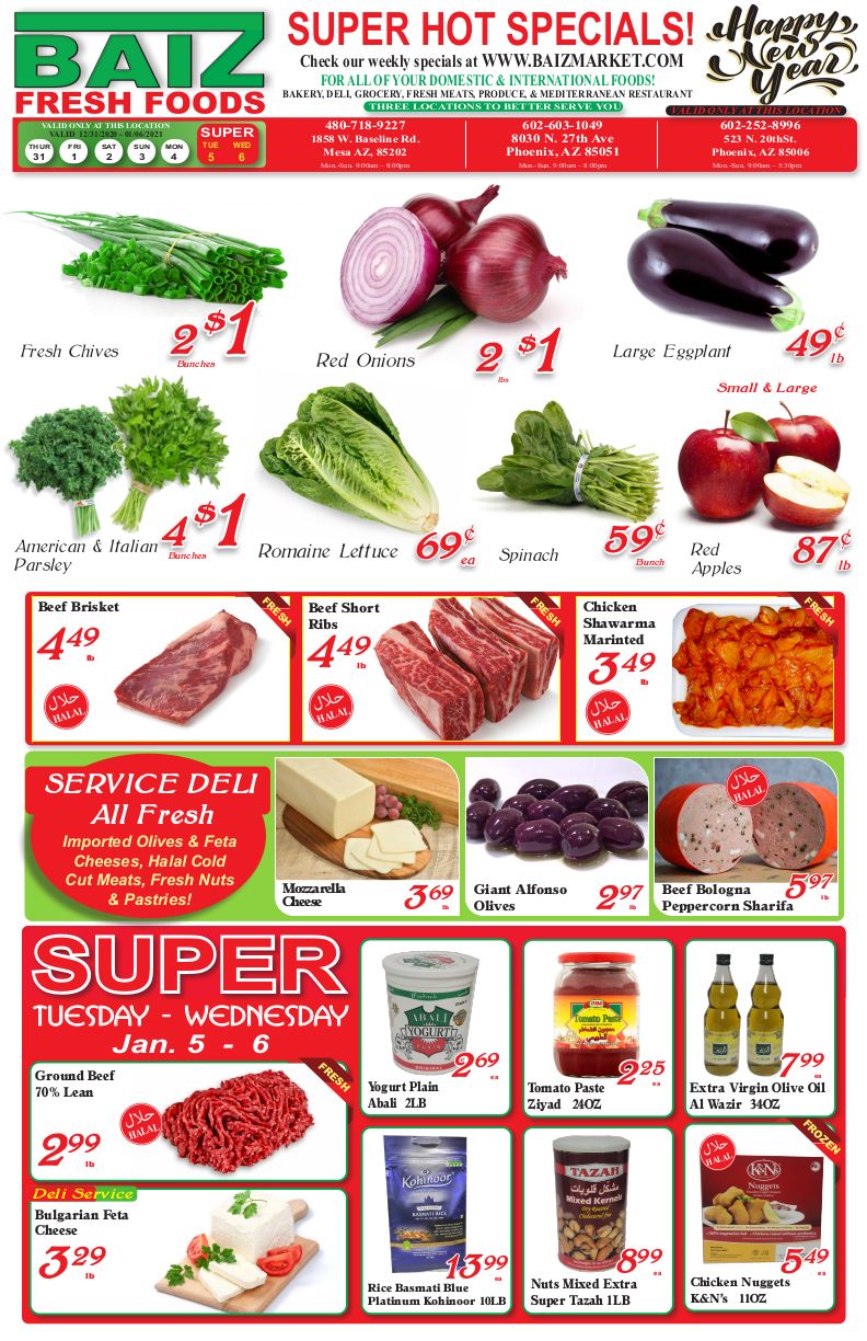 Baiz Market New Year Weekly Ad Flyer December 31, 2020 to January 6, 2021