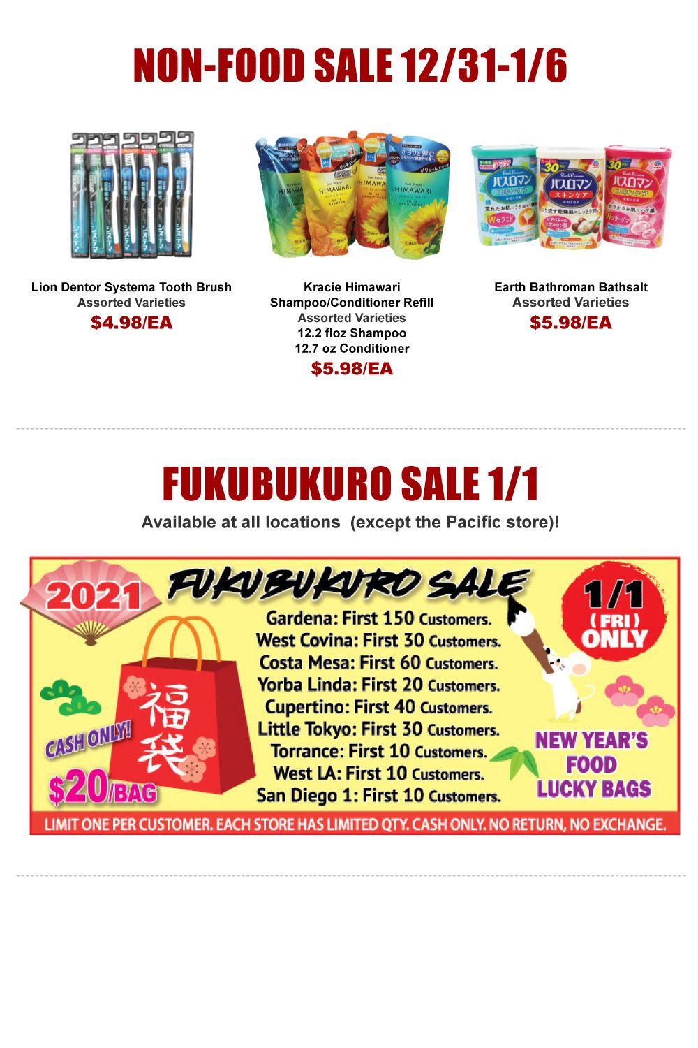 Marukai New Year Sale Ad Flyer December 26, 2020 to January 6, 2021