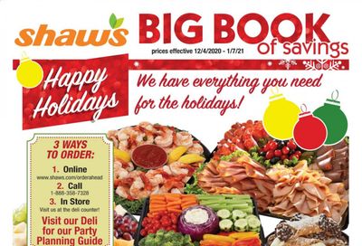 Shaw’s (MA, ME, NH, RI, VT) Weekly Ad Flyer December 4 to January 7