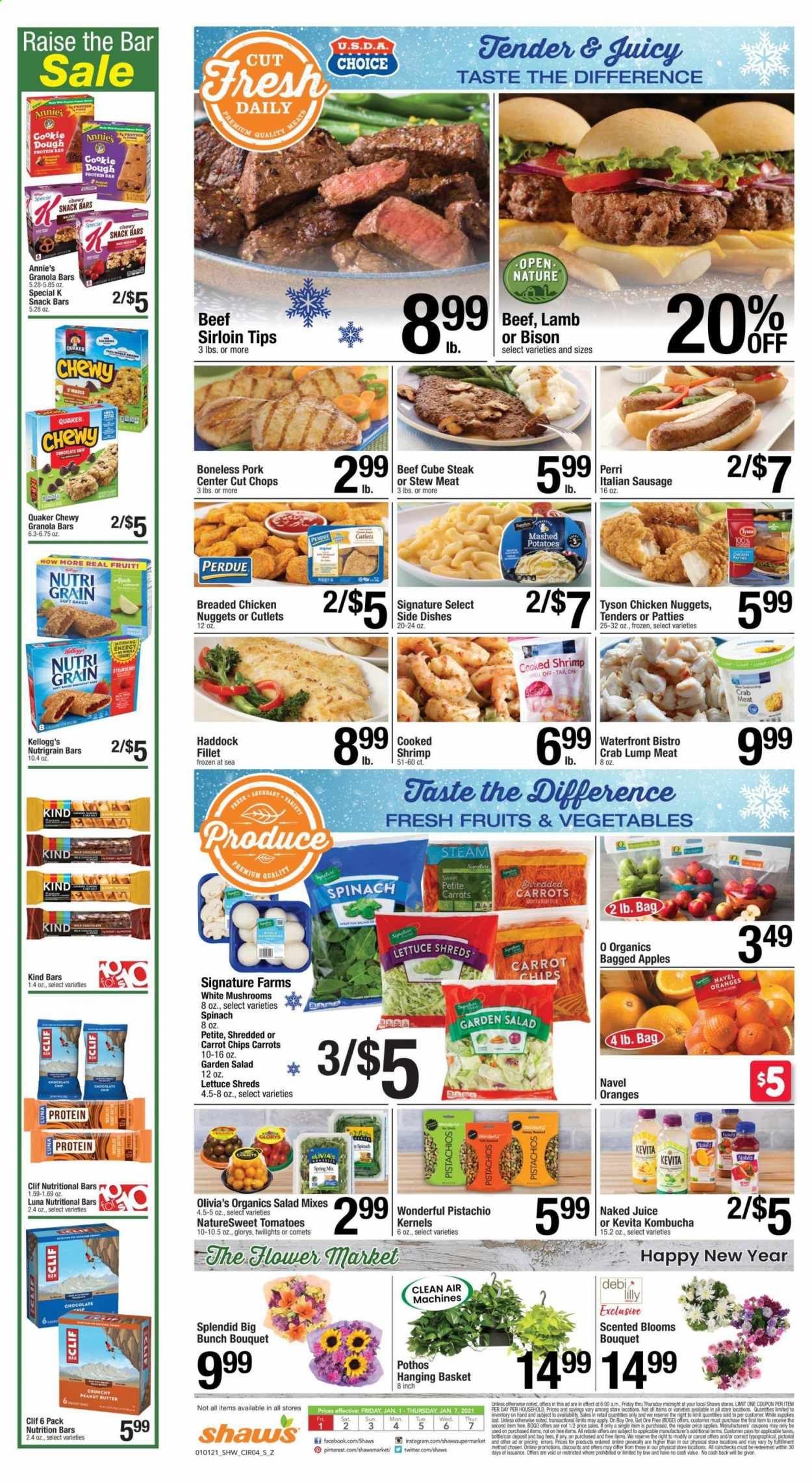 Shaw’s (MA, ME, NH, RI, VT) Weekly Ad Flyer January 1 to January 7