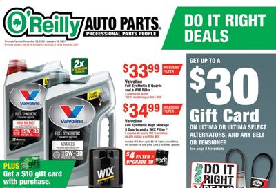 O'Reilly Auto Parts Weekly Ad Flyer December 30 to January 26