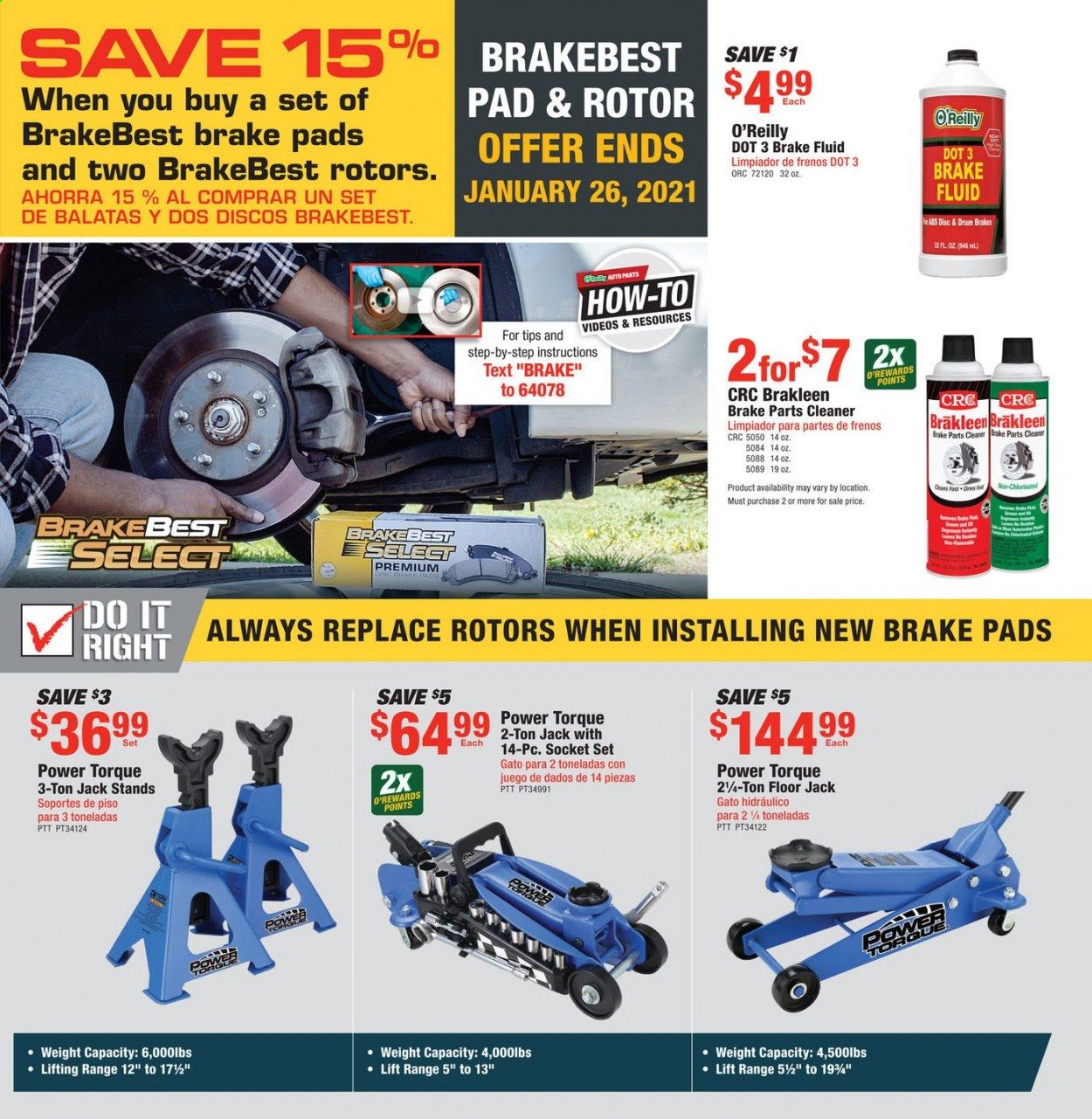 O'Reilly Auto Parts Weekly Ad Flyer December 30 to January 26