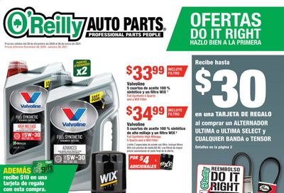 O'Reilly Auto Parts Weekly Ad Flyer December 30 to January 26