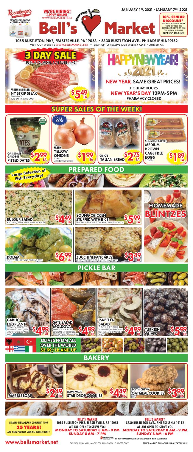 Bell's Market New Year Weekly Ad Flyer January 1 to January 7, 2021