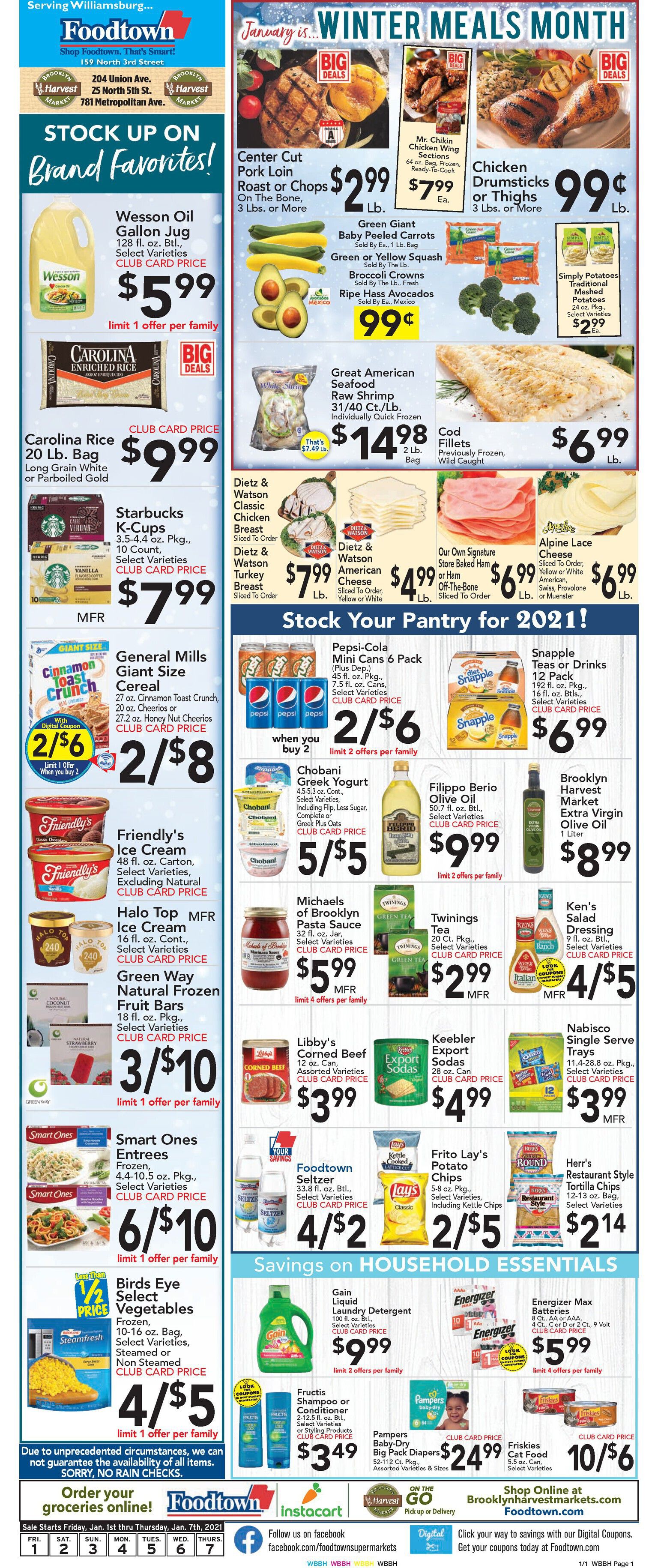 Brooklyn Harvest Market New Year Weekly Ad Flyer January 1 to January 7, 2021