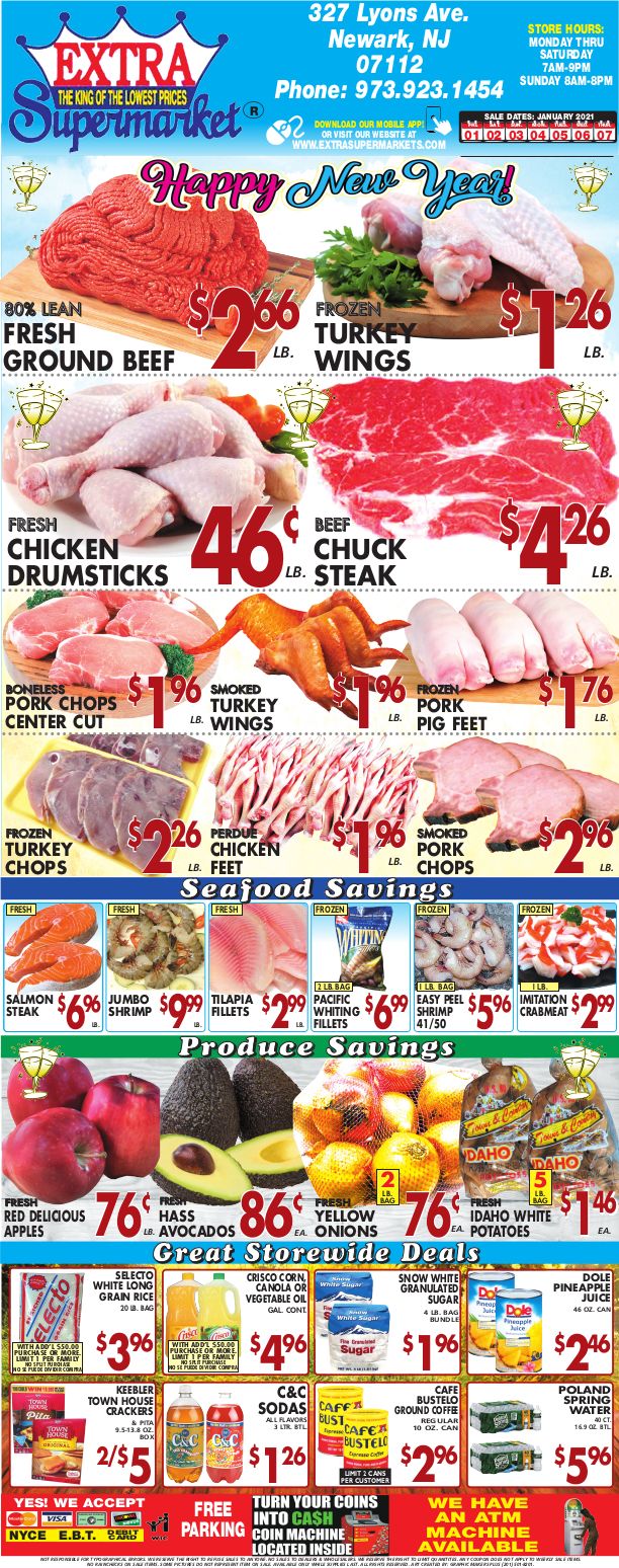 Extra Supermarket New Year Weekly Ad Flyer January 1 to January 7, 2021