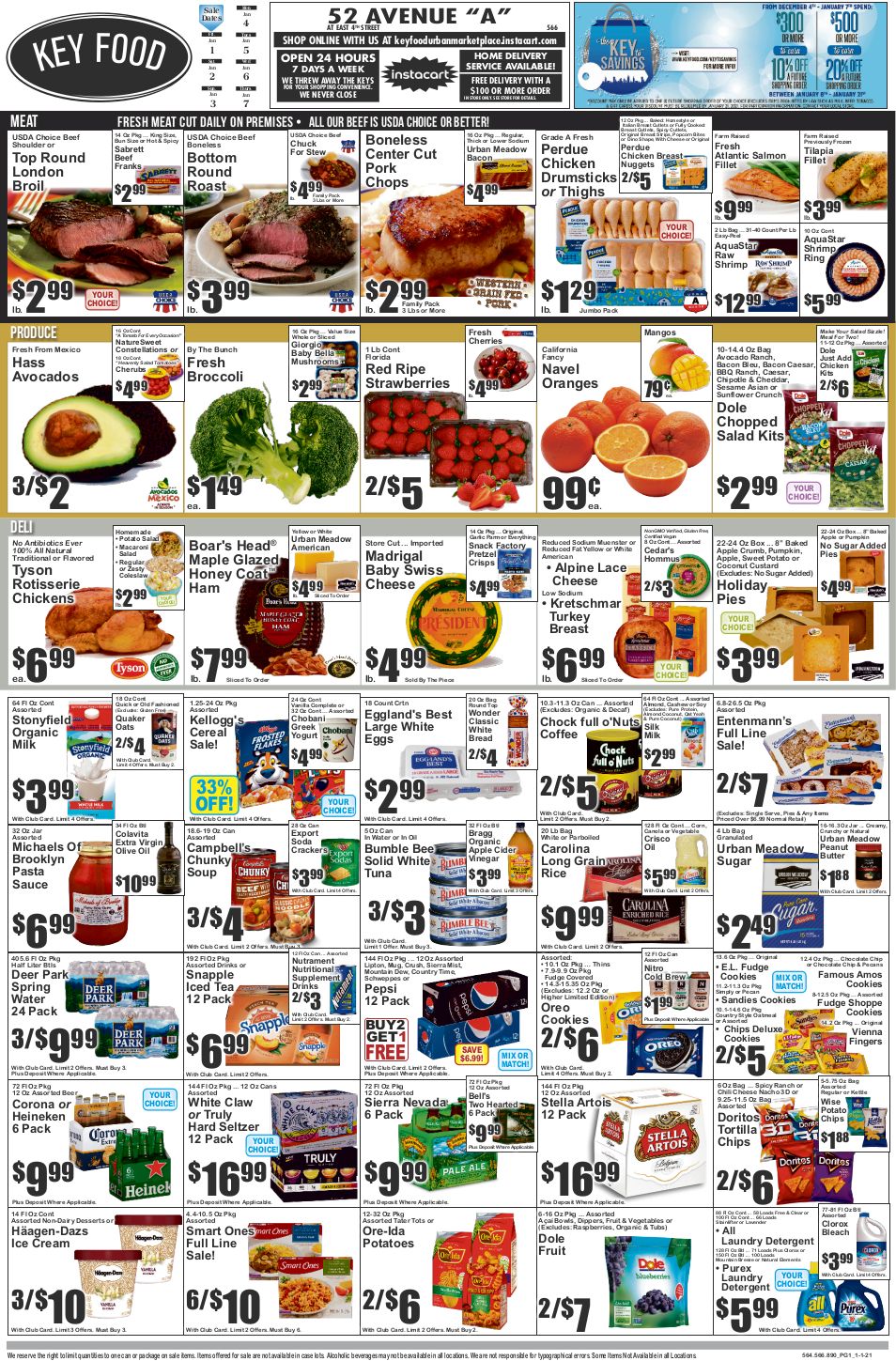 Key Food New Year Weekly Ad Flyer January 1 to January 7, 2021