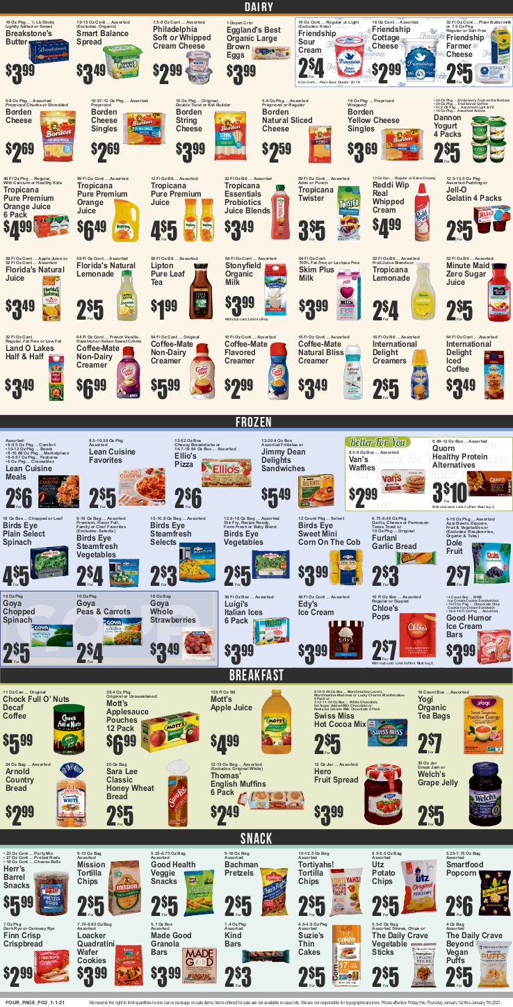 Key Food New Year Weekly Ad Flyer January 1 to January 7, 2021