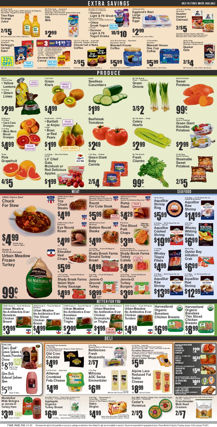 Key Food New Year Weekly Ad Flyer January 1 to January 7, 2021