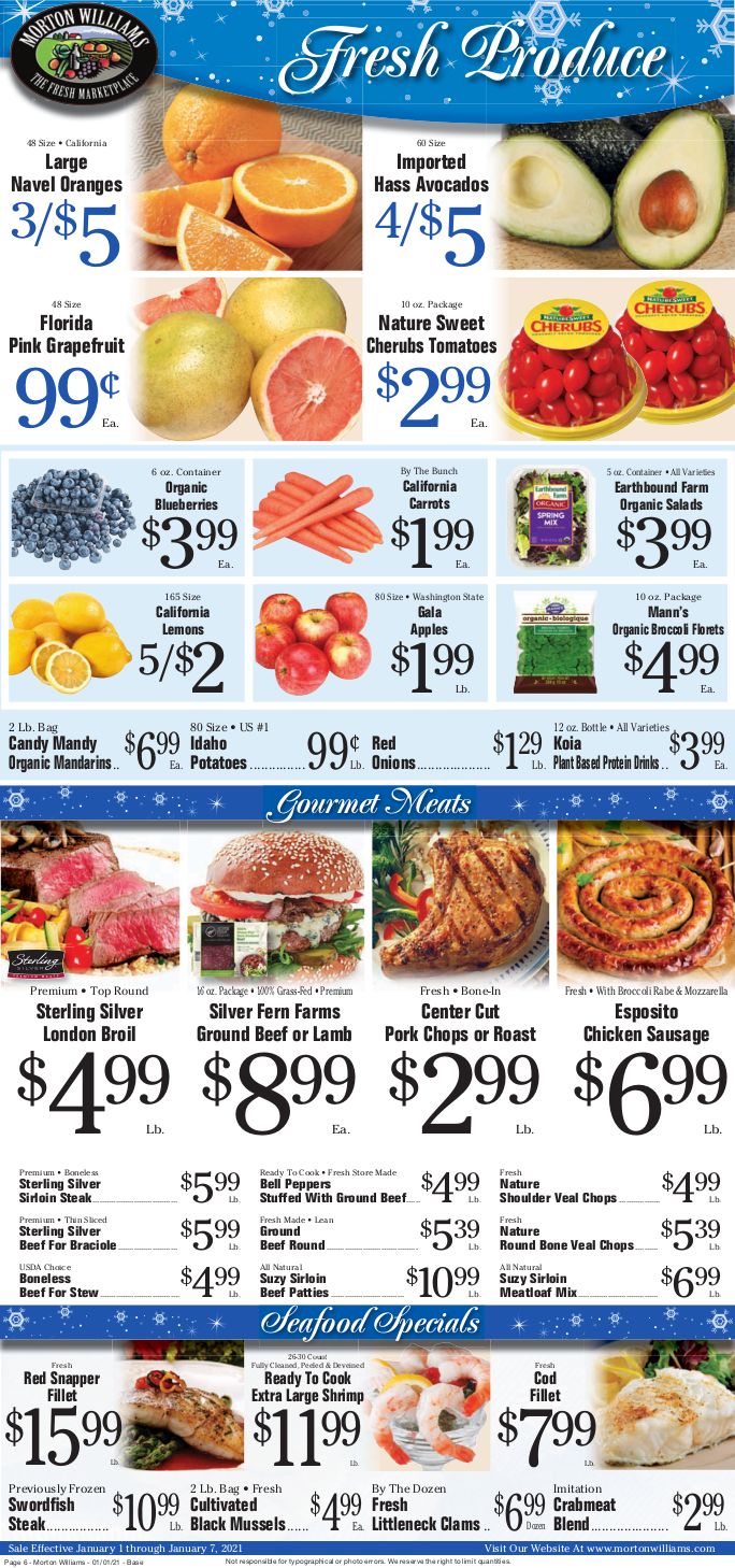 Morton Williams New Year Weekly Ad Flyer January 1 to January 7, 2021