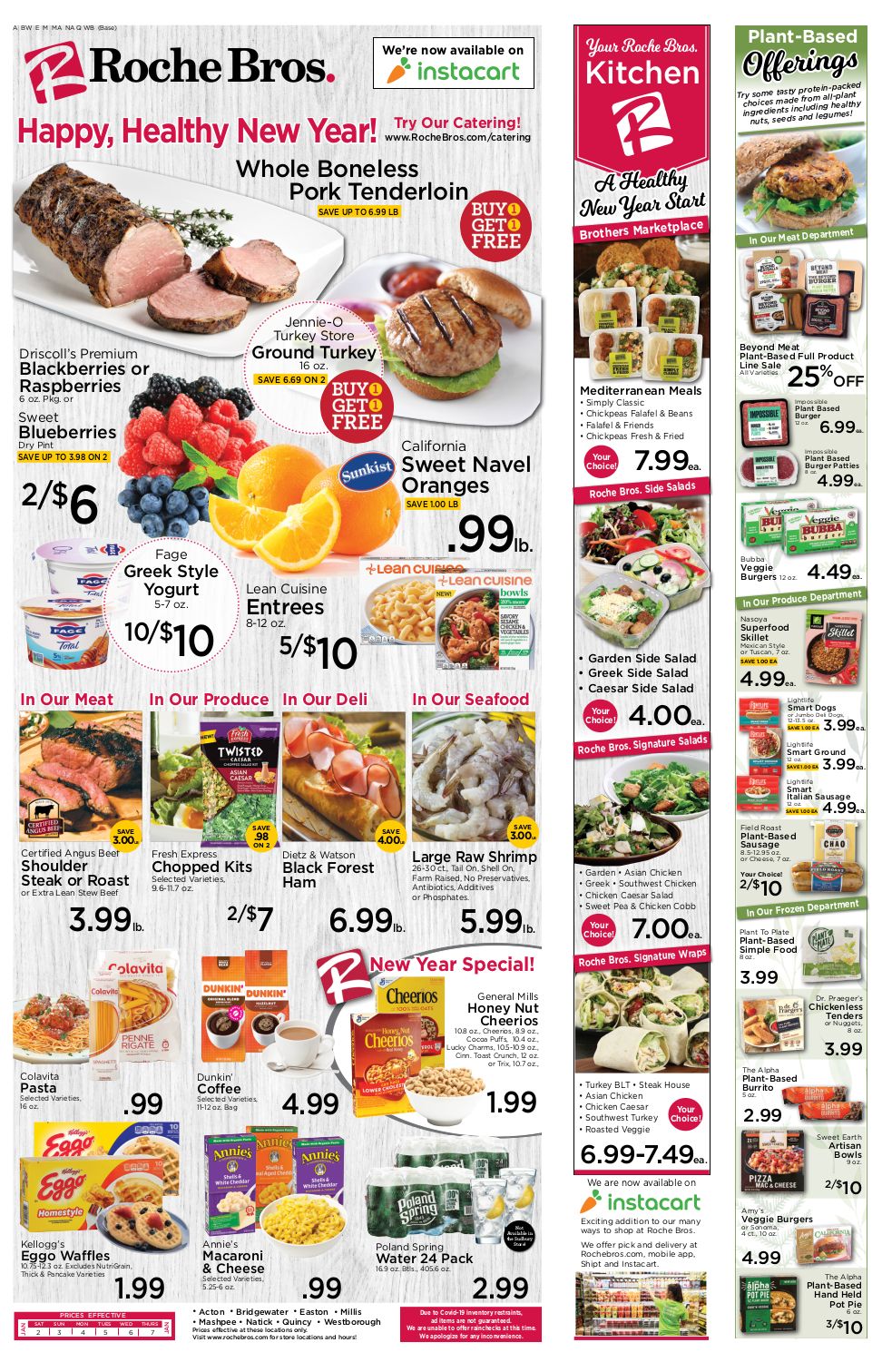 Roche Bros Supermarkets New Year Weekly Ad Flyer January 1 to January 7, 2021