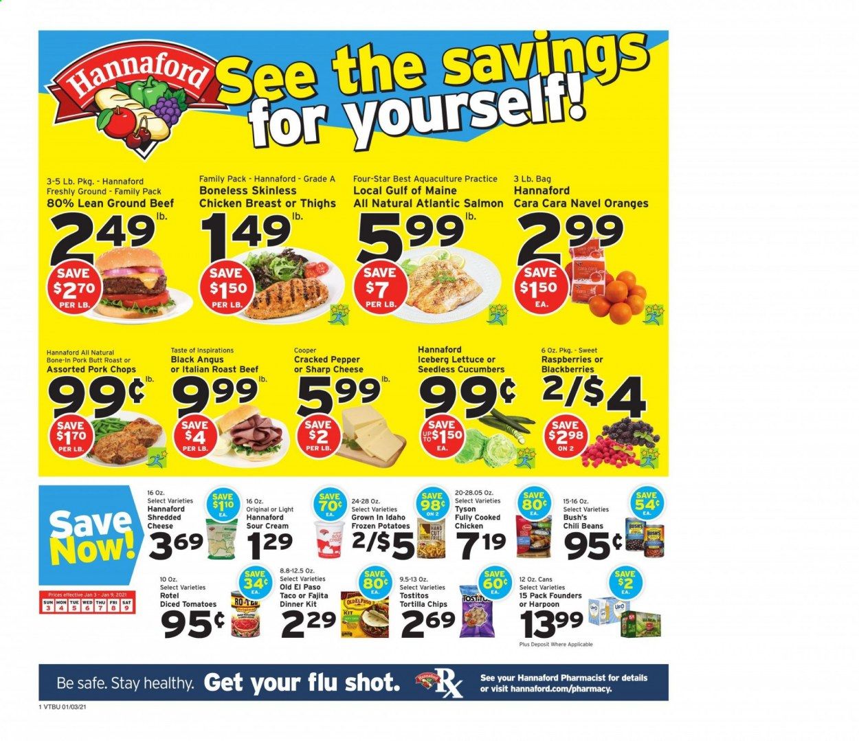 Hannaford (VT) Weekly Ad Flyer January 3 to January 9