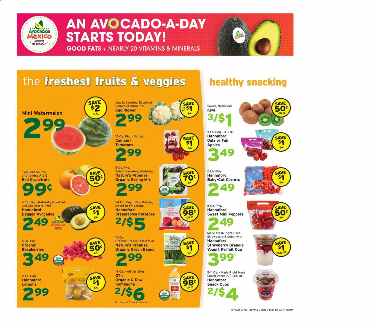 Hannaford (VT) Weekly Ad Flyer January 3 to January 9