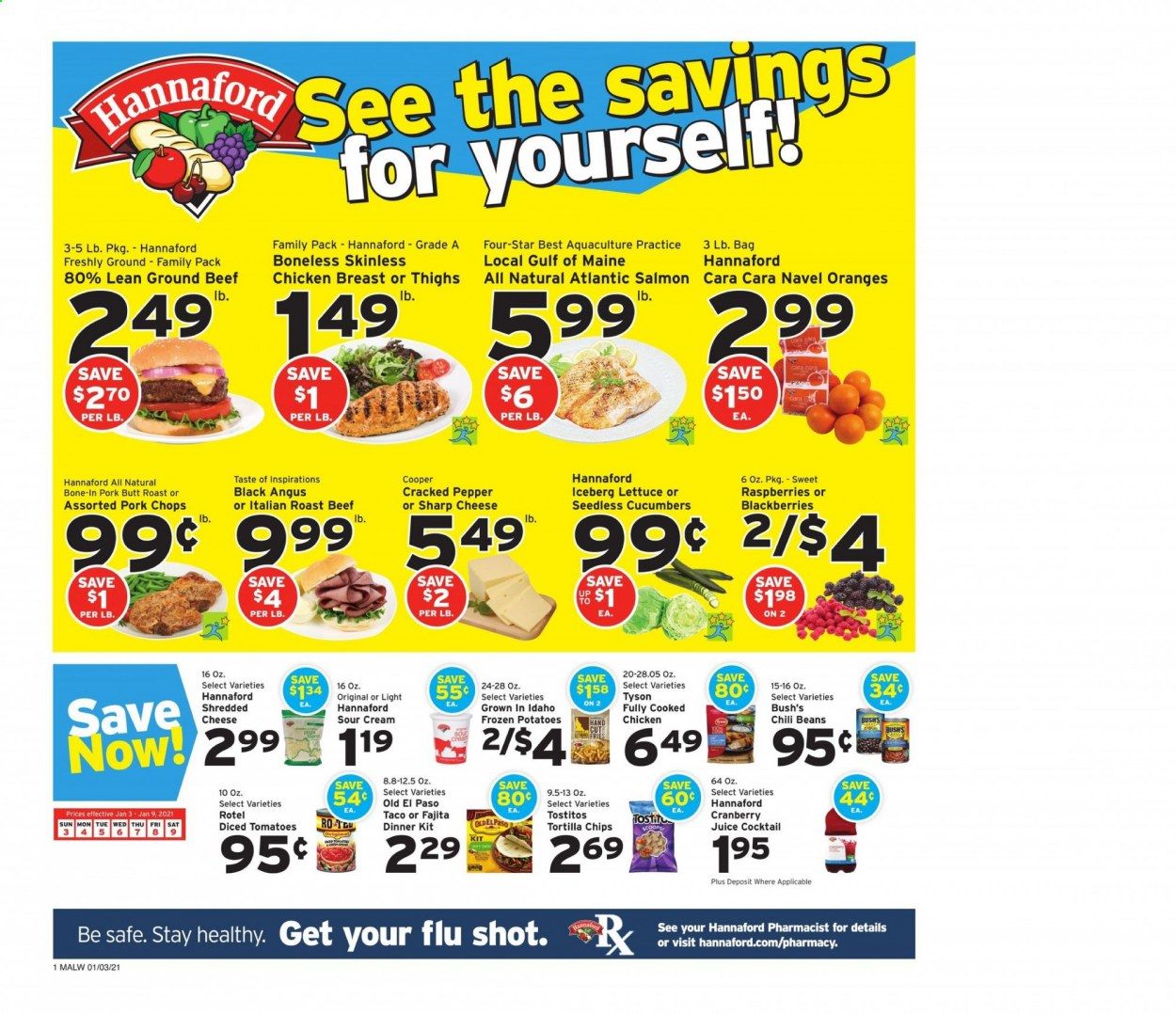 Hannaford (MA) Weekly Ad Flyer January 3 to January 9