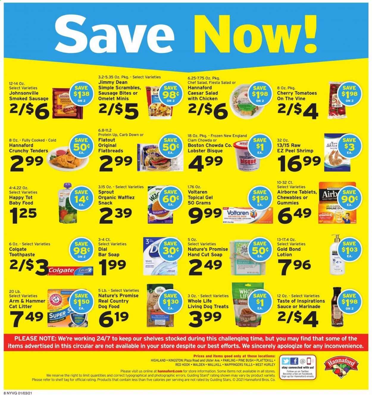 Hannaford (NY) Weekly Ad Flyer January 3 to January 9