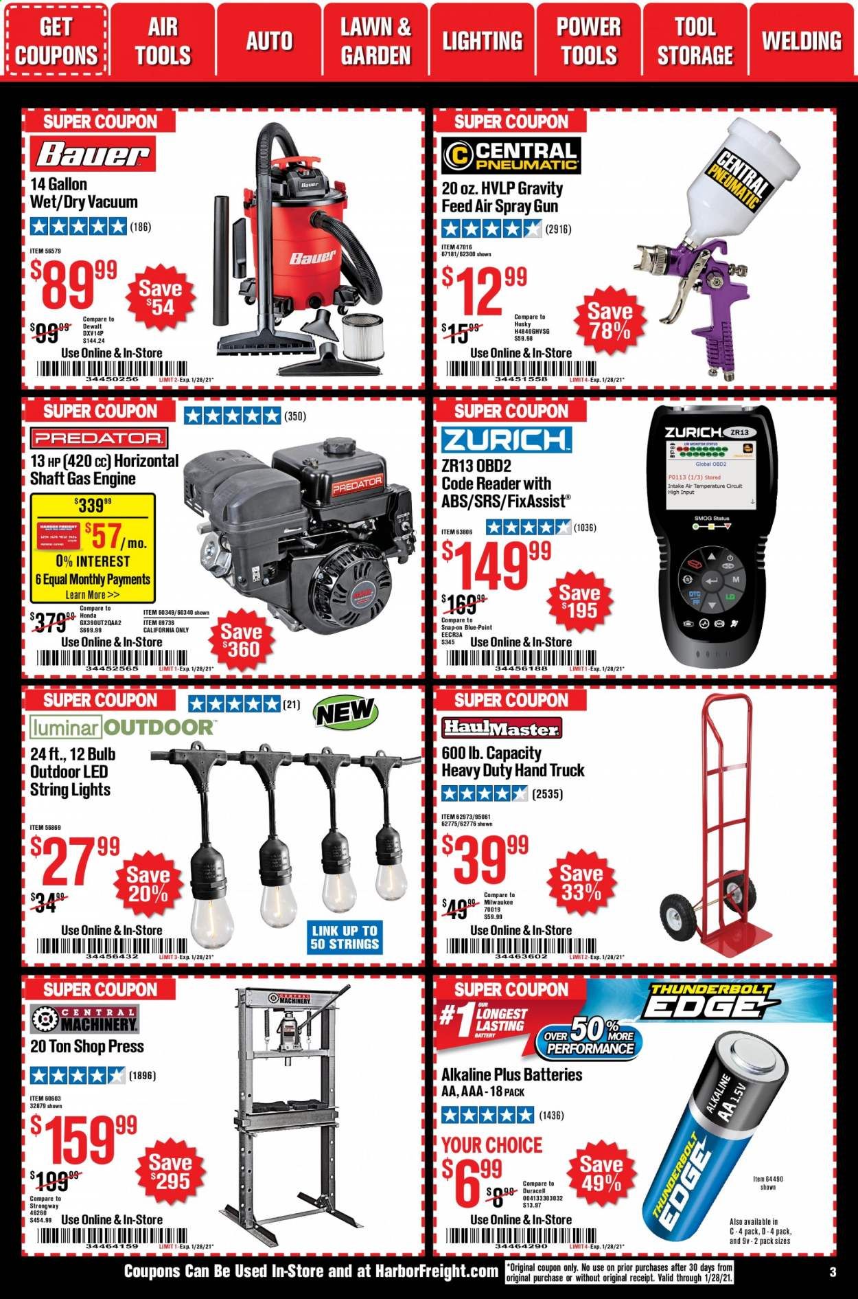 Harbor Freight Weekly Ad Flyer January 1 to January 28