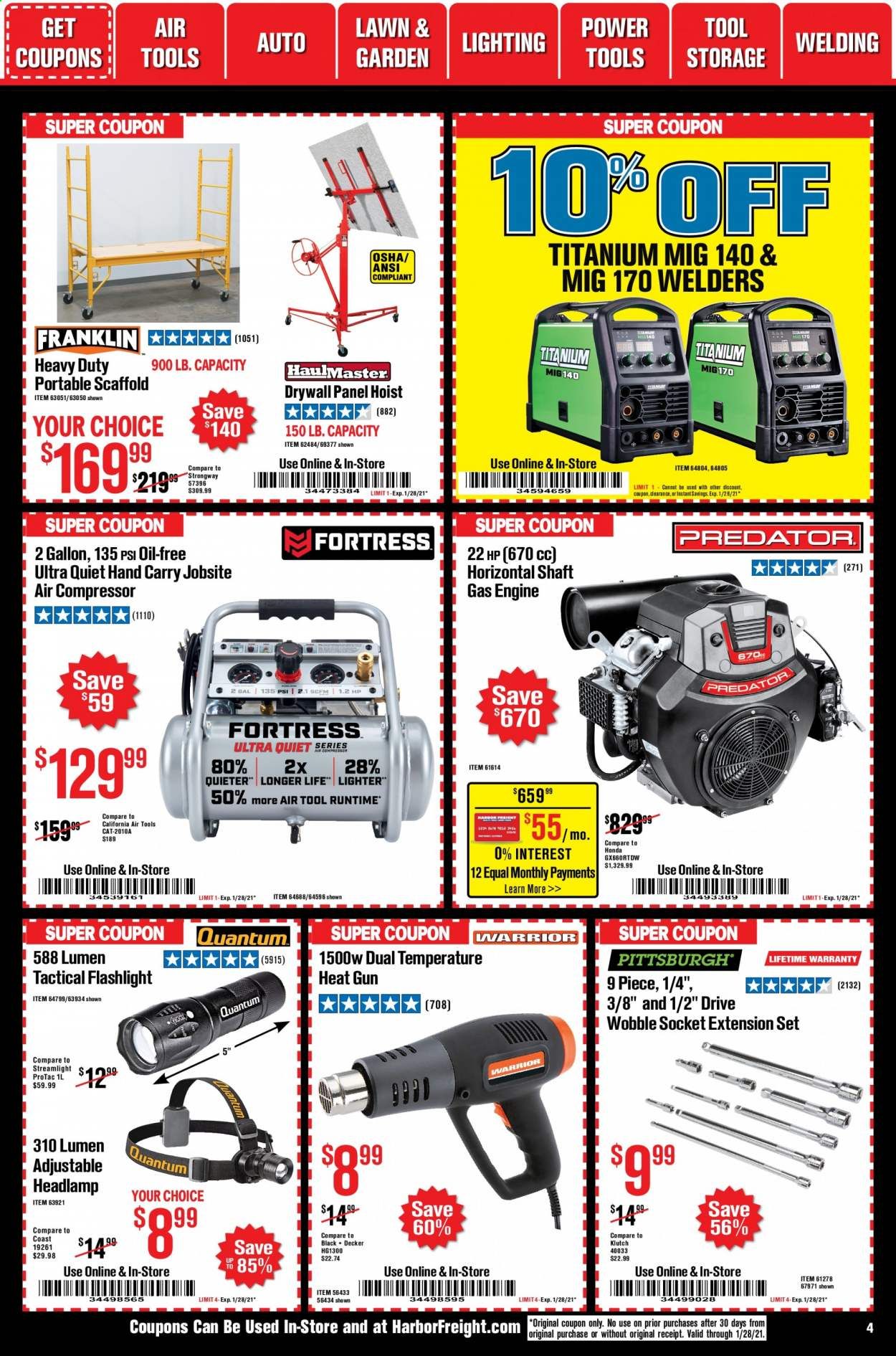 Harbor Freight Weekly Ad Flyer January 1 to January 28